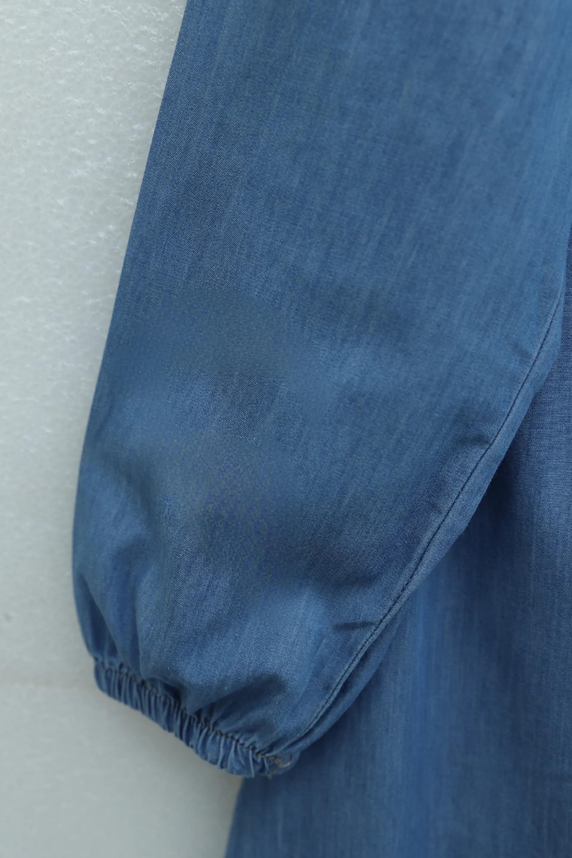 Tunnel Laced Full-Length Buttoned Denim Dress - Indigo - Podyumplus - by Peralane - photo 4