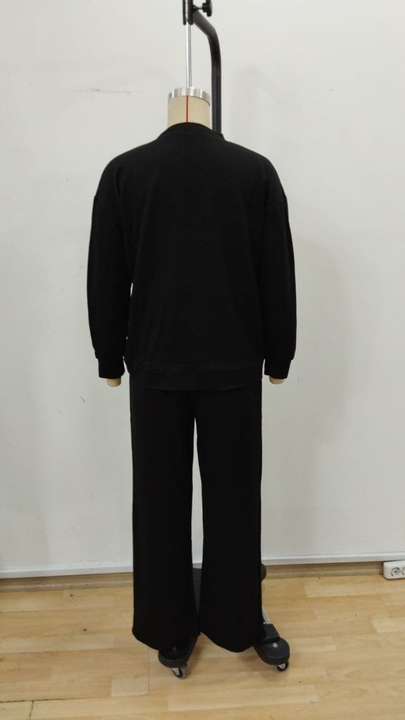 Women's Long Sleeve Crew Neck Viscose Two-Thread Blouse and Trousers Two-Piece Set - Janes - by Peralane - photo 5