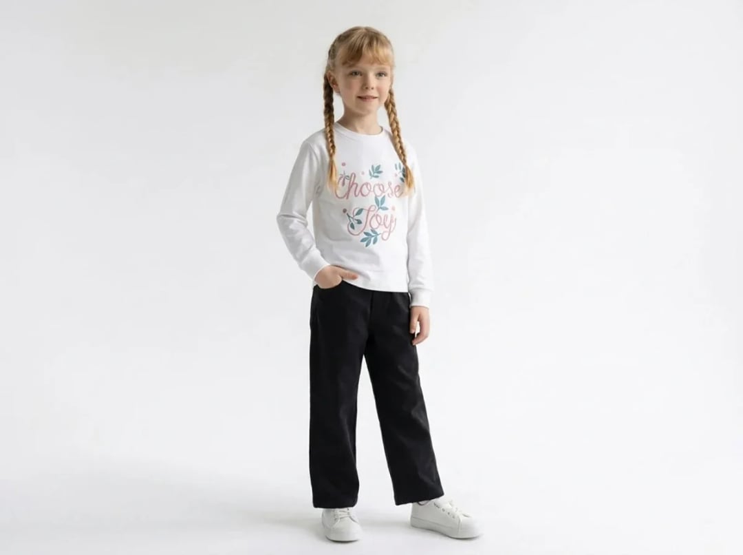 Daisy Detail Girls' Two-Piece Set - White - Carino - by Peralane