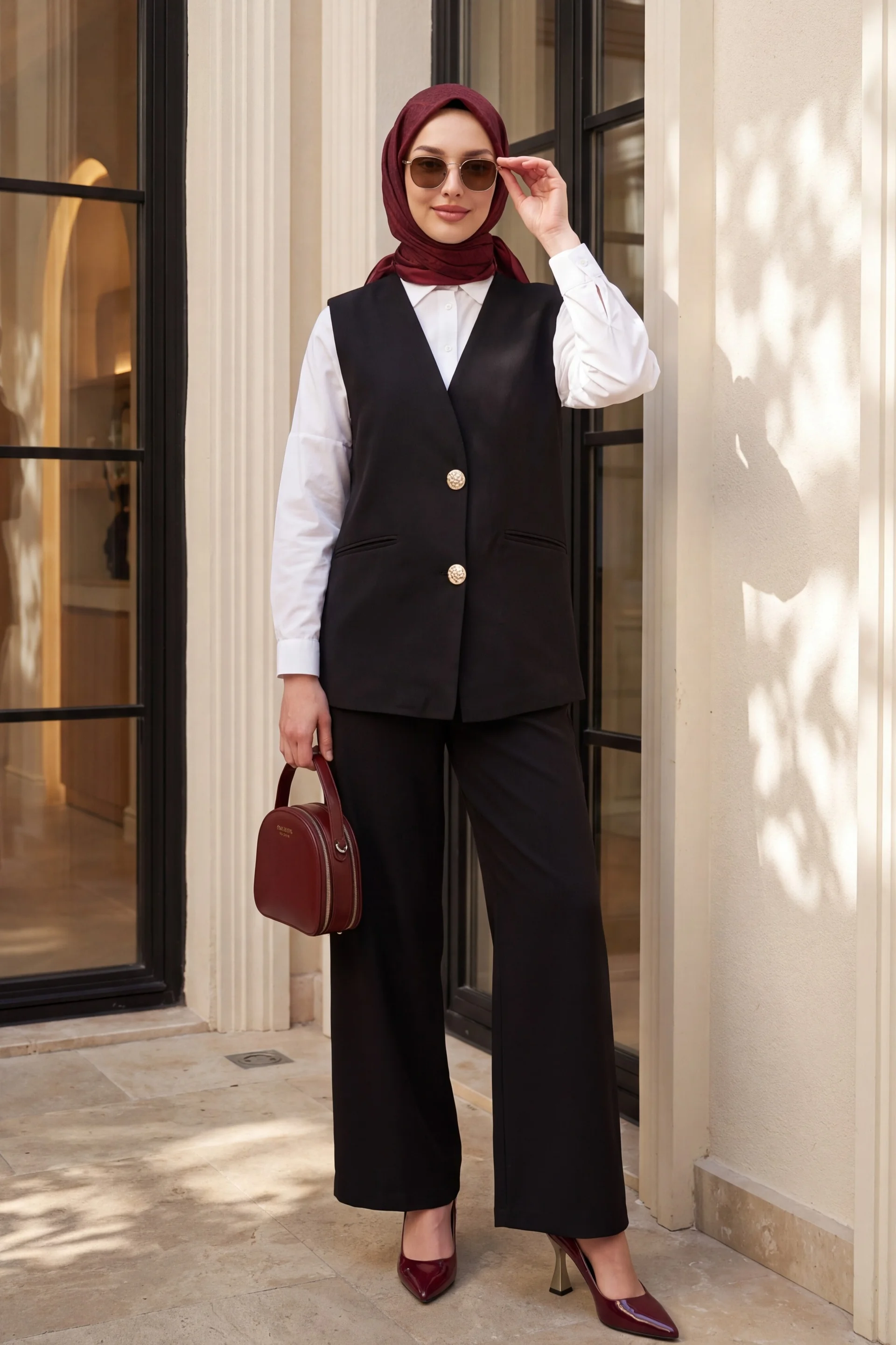 Women's Two-Piece Vest and Trousers Set 30086 - Black - Bigdart - by Peralane - photo 3