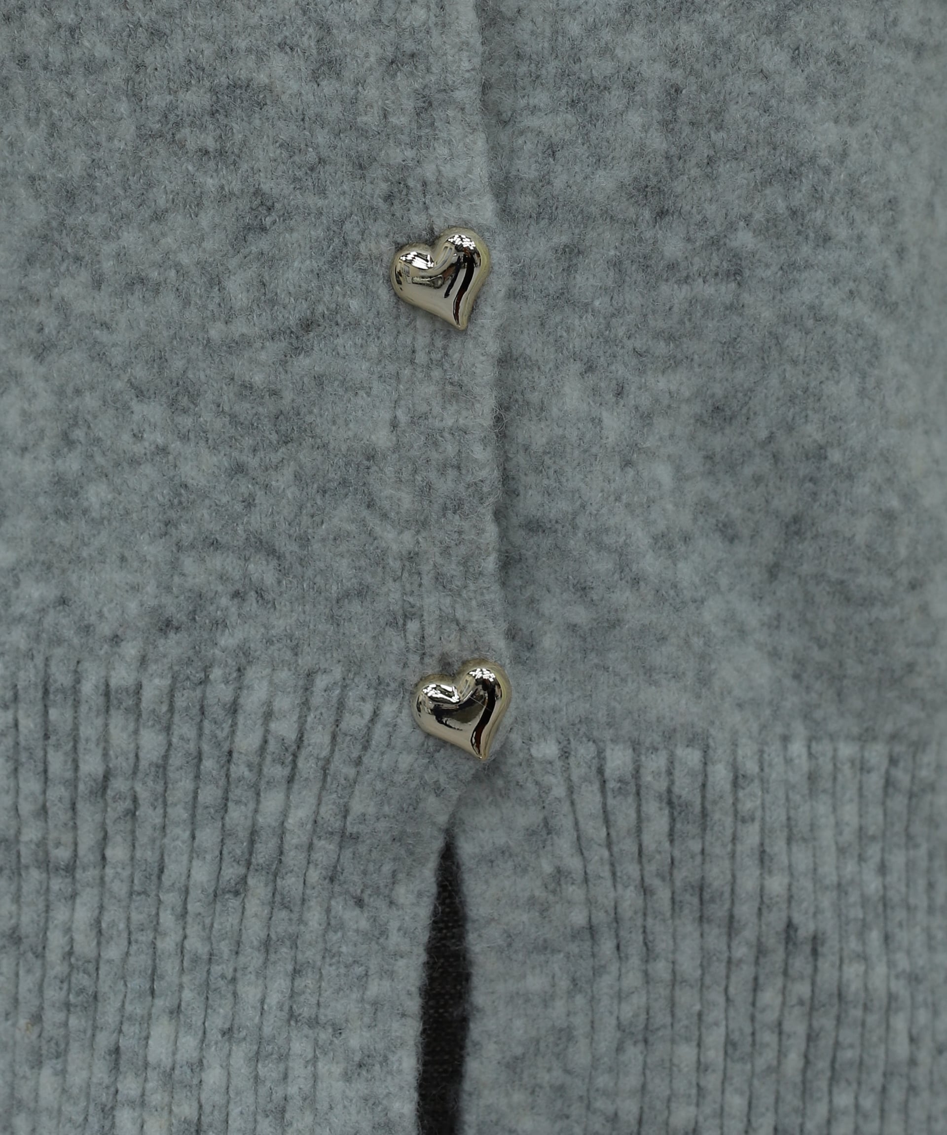 Light Grey Marled Knit Cardigan with Scarf Tie Neck and Lace Details - Podyumplus - by Peralane - photo 5