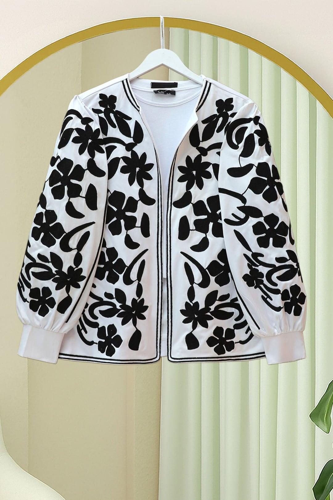 Women's Lined Embroidered Jacket - White - Podyumplus - by Peralane - photo 3