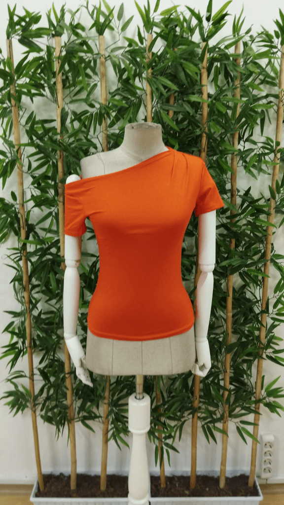 Women's Short Sleeve One-Shoulder Ruched Viscose Blouse - Janes - by Peralane - photo 5
