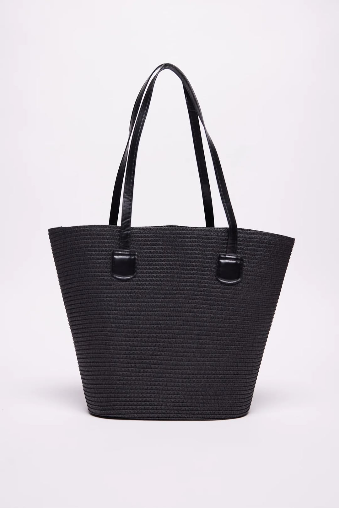 Camel and Black Woven Straw Tote Bag Set (Pack of 2) - Nesvay - by Peralane - photo 4