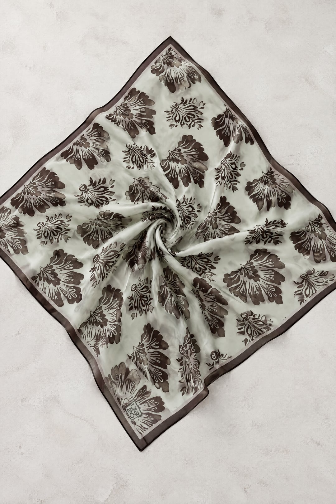 Classic Damask Pattern Soft Scarf - Plum - Podyumplus - by Peralane