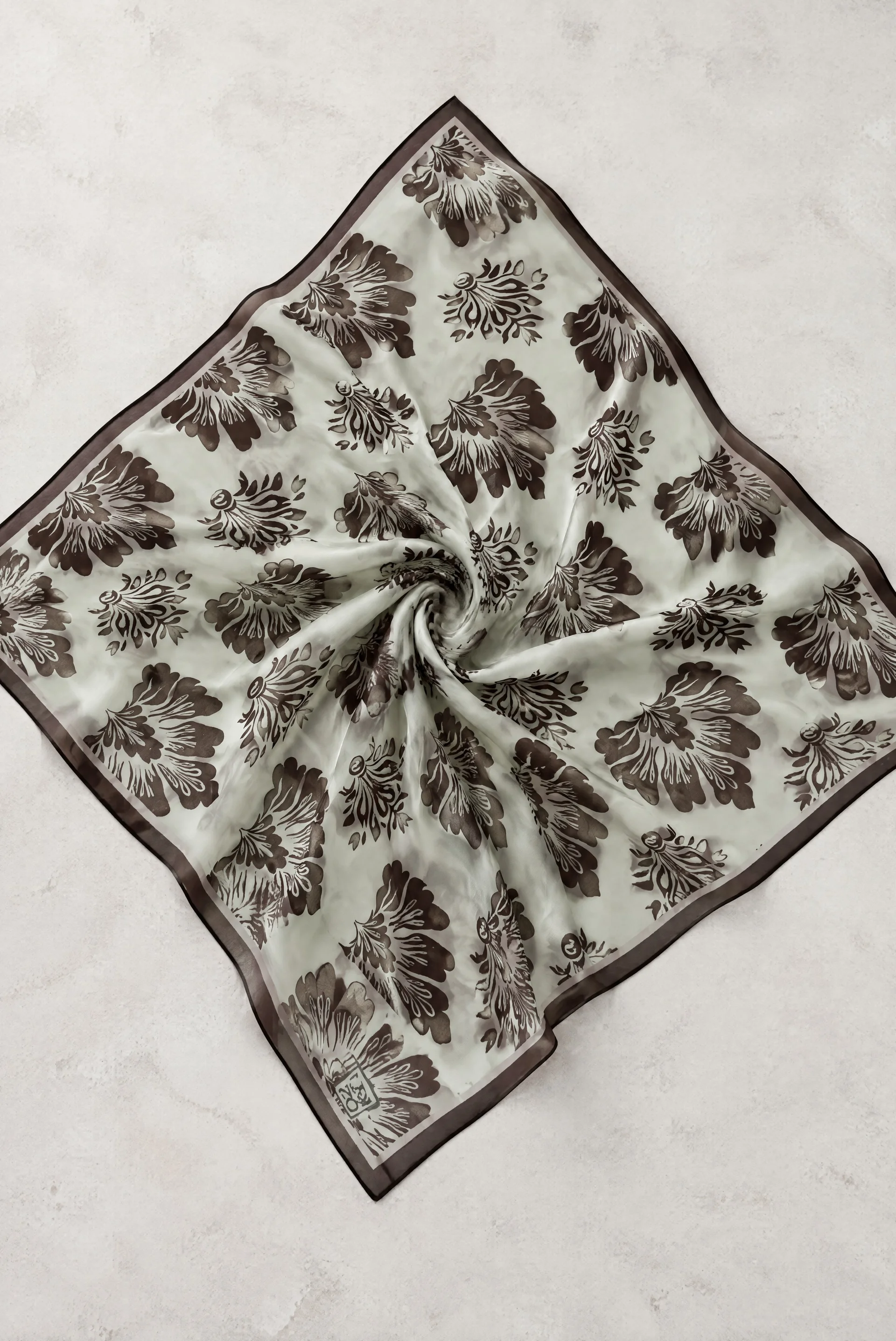 Classic Damask Pattern Soft Scarf - Plum - Podyumplus - by Peralane