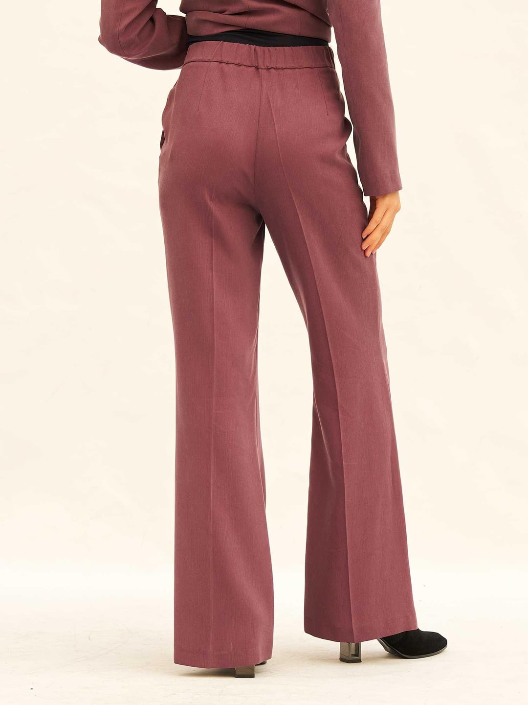 Button-Front Blazer and Wide-Leg Trousers Set in Muted Mauve - Women's 4-Piece Co-ord - Lefon - by Peralane - photo 8