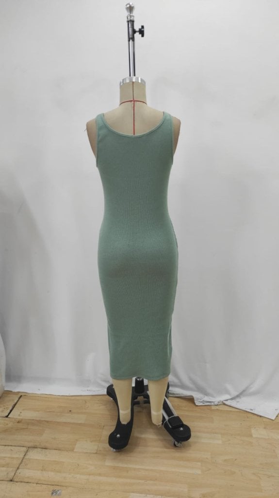 Women's Sleeveless Button-Front Midi Slip Dress - Janes - by Peralane - photo 9