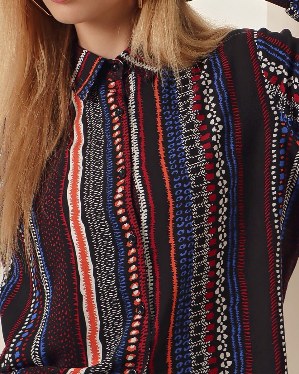 3721 Graphic Pattern Shirt - Dark Navy - Bigdart - by Peralane - photo 5