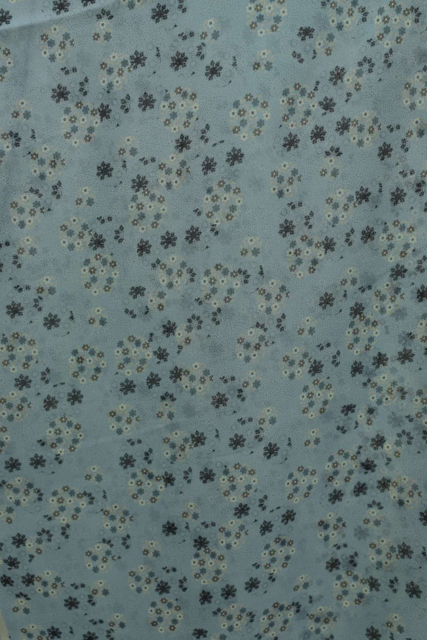 Voile Scarf with Floral Print - Ice Blue - Podyumplus - by Peralane - photo 3