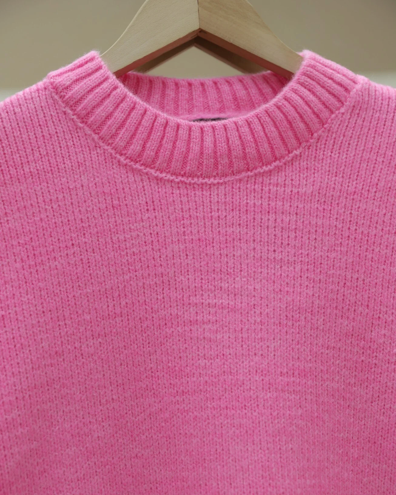 Bisiklet Yaka Eteği Fitilli Salaş Triko Kazak - Pembe - Podyumplus - by Peralane - photo 5