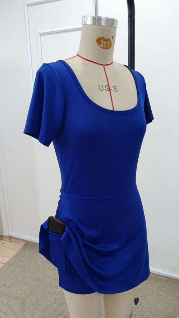 Women's Short-Sleeved Scoop Neck Pocket Detail Dress - Janes - by Peralane - photo 8