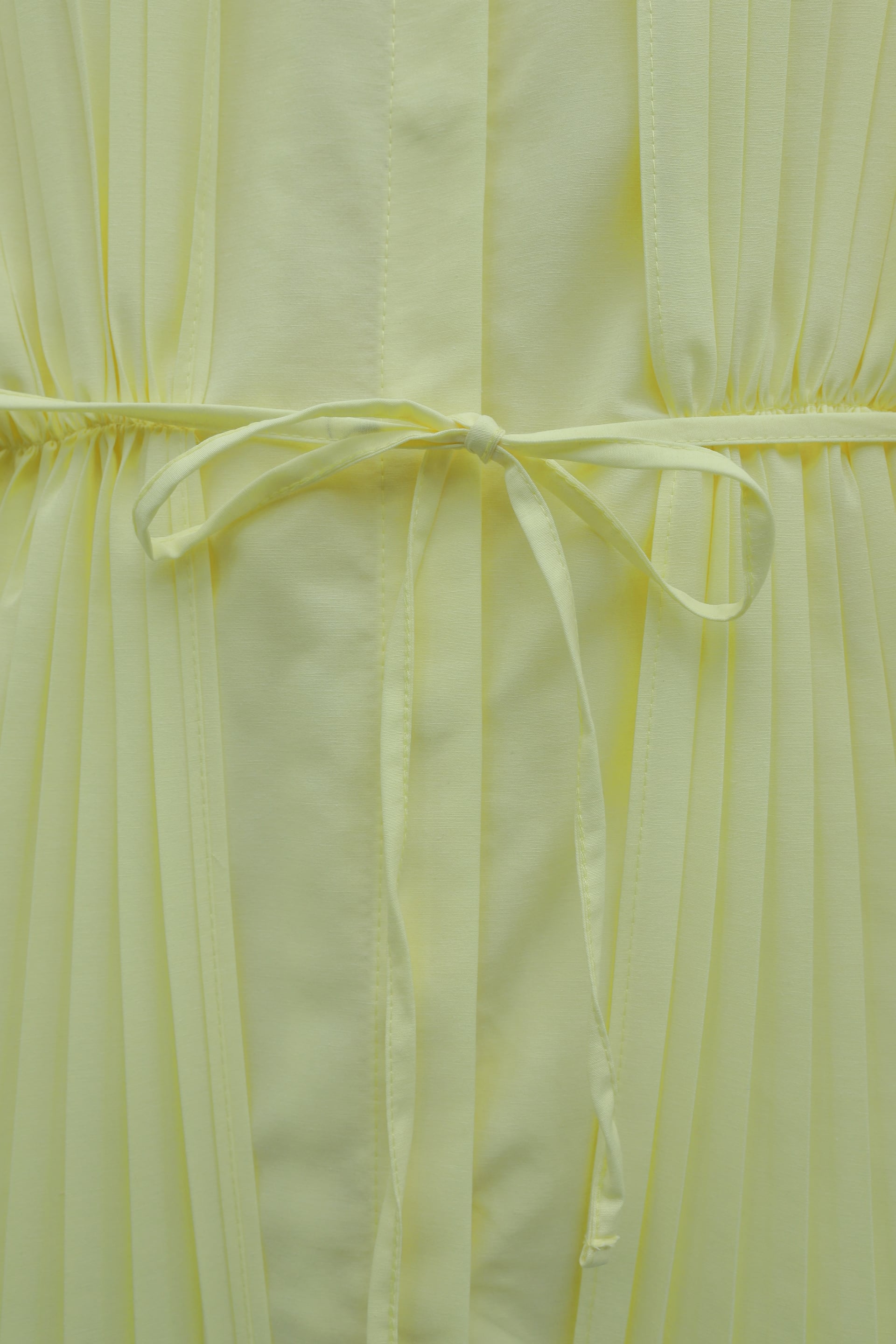 Pleated Front and Back Hidden Button Poplin Tunic Shirt - Yellow - Podyumplus - by Peralane - photo 6