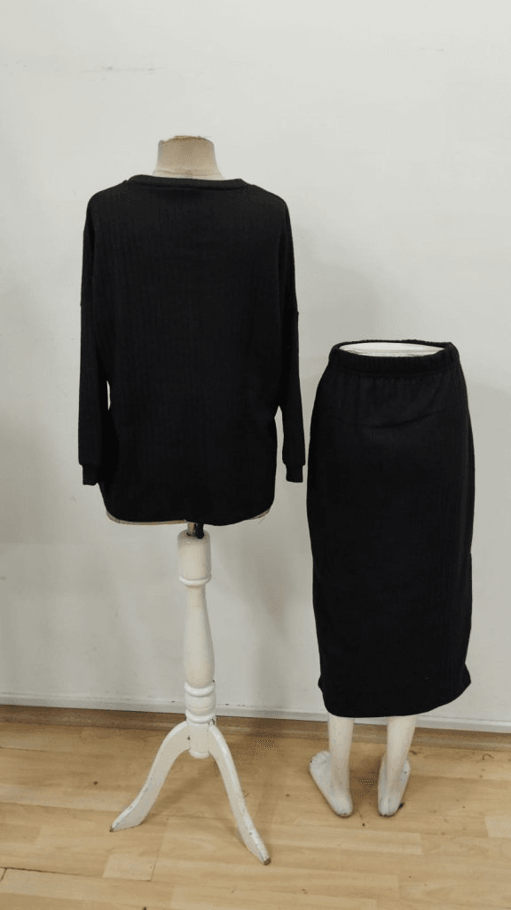 Women's Long Sleeve Round Neck Brushed Knit Blouse and Skirt Co-ord Set - Janes - by Peralane - photo 8