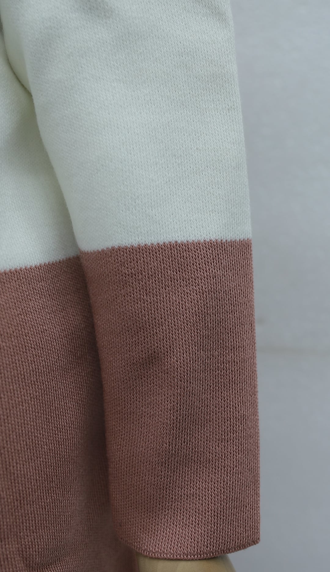 Half-Collar Striped Knit Set in Dusty Rose - Podyumplus - by Peralane - photo 7