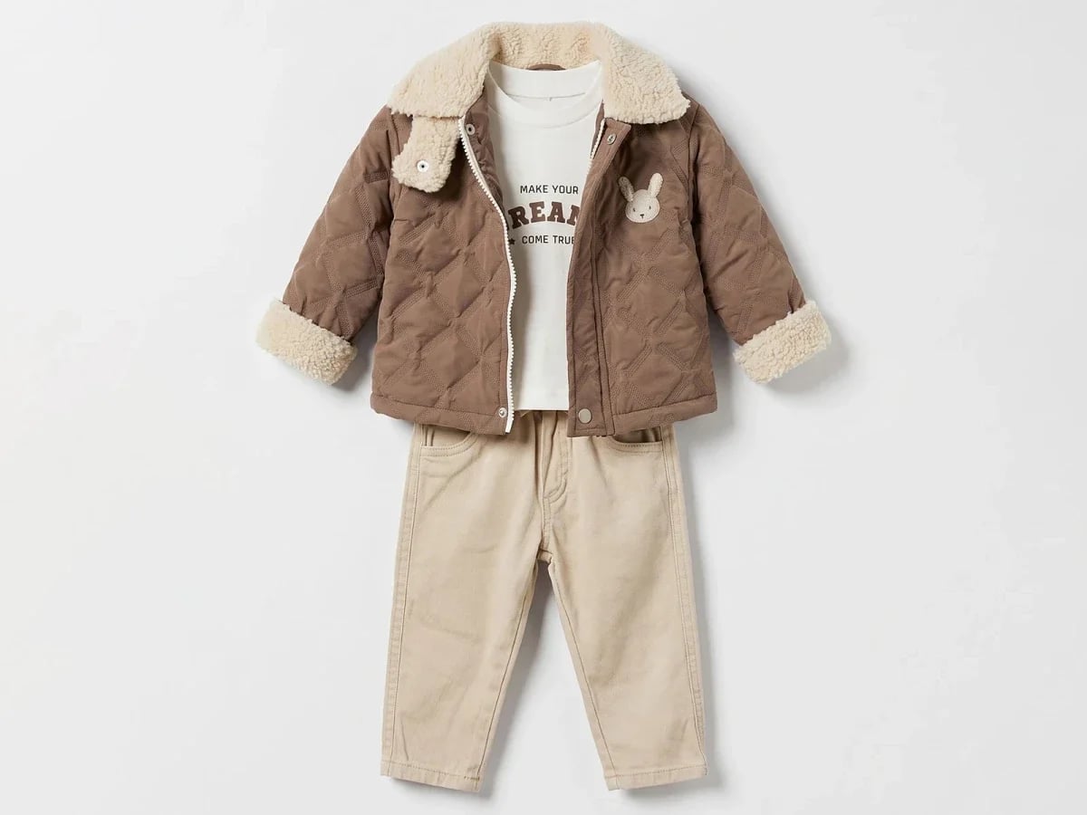 Quilted Jacket, T-Shirt and Trousers Baby Boy Set - Canoz - by Peralane