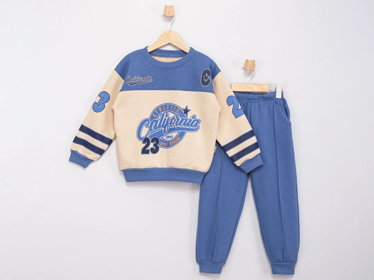 California Print 3-Thread Brushed Boys' Set - Feely Kids - by Peralane