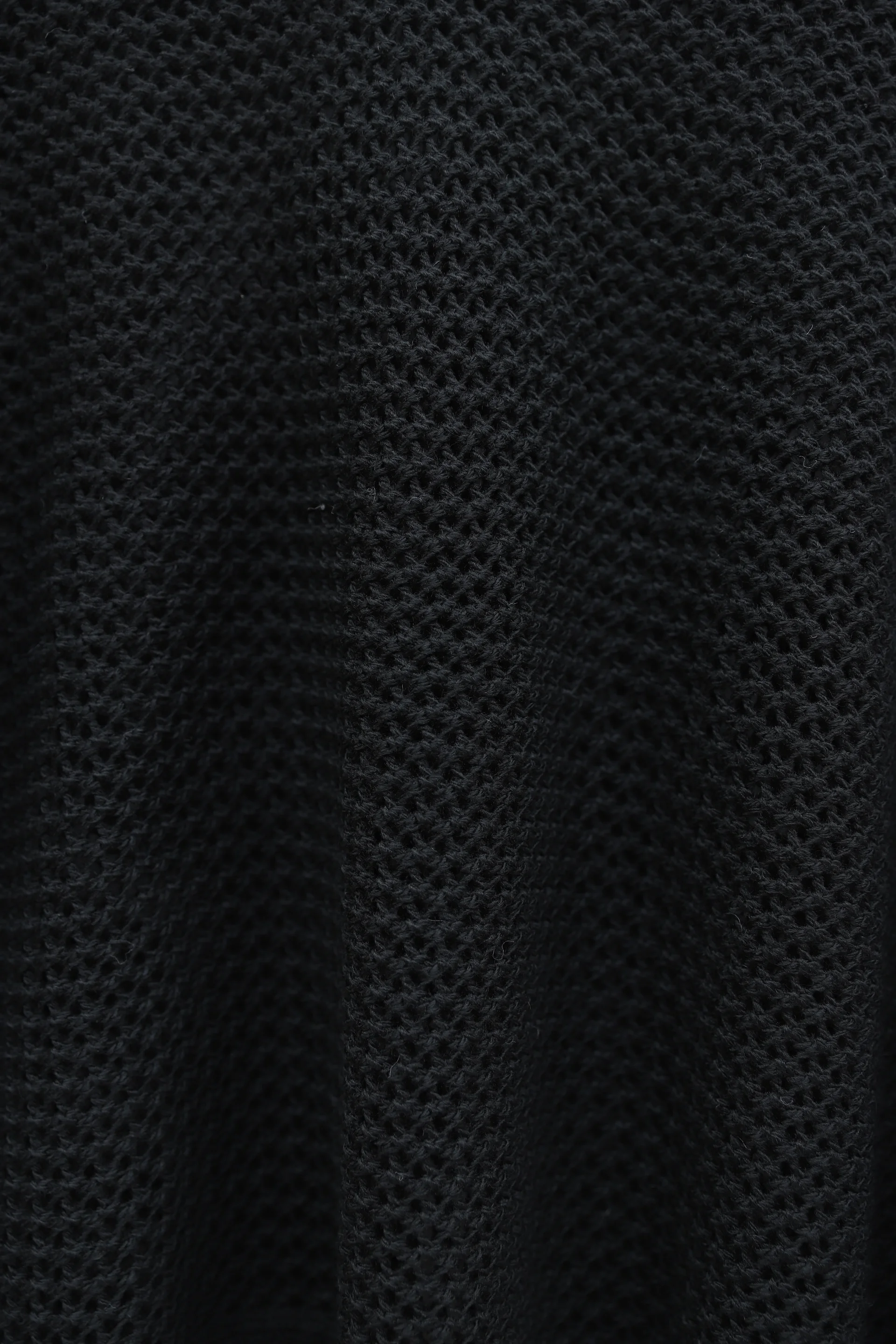 Batwing Sleeve Open-Knit Sweater - Black - Podyumplus - by Peralane - photo 4
