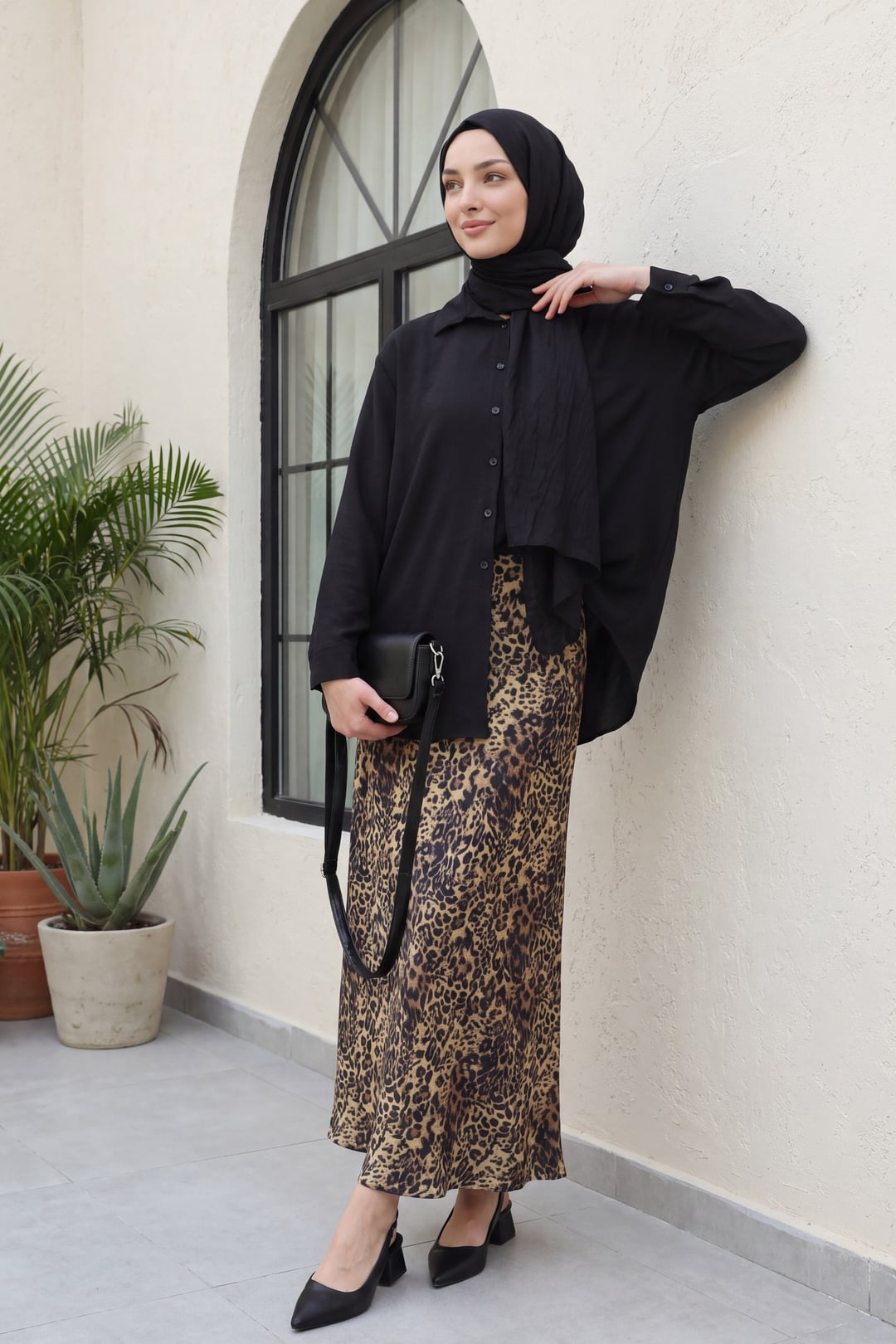 Leopard Print Flared Skirt - Podyumplus - by Peralane - photo 4