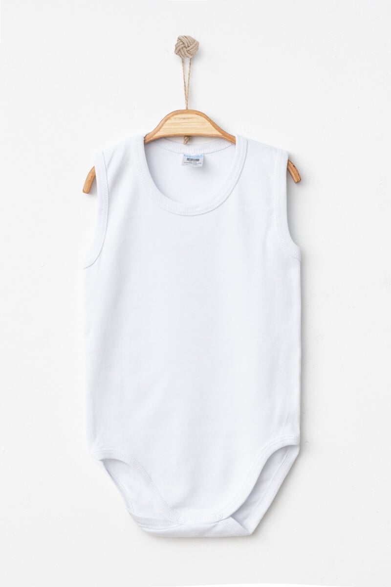 Unisex Baby Bodysuit 9-18M 2017-7168 - White, Pack of 3 - Hoppidik - by Peralane