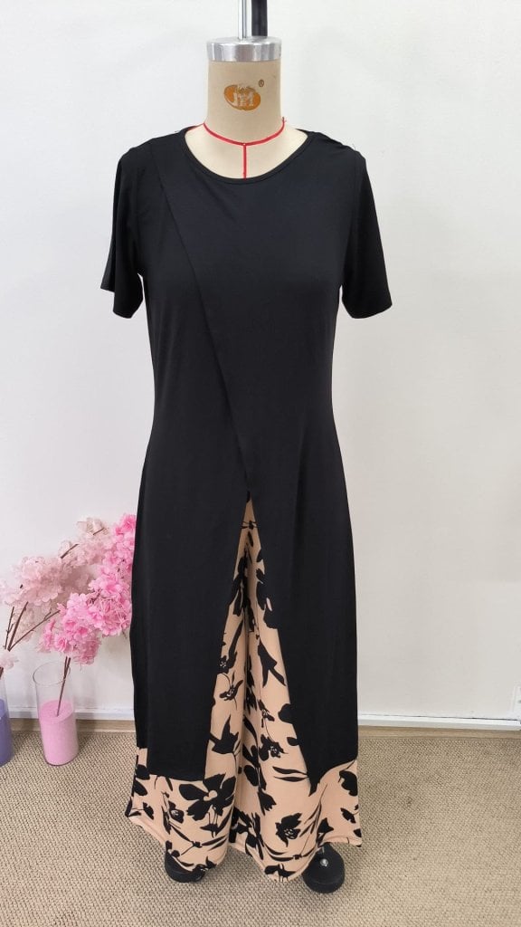 Women's Short Sleeve Viscose Tunic and Patterned Two-Thread Trousers Two-Piece Set - Janes - by Peralane - photo 6