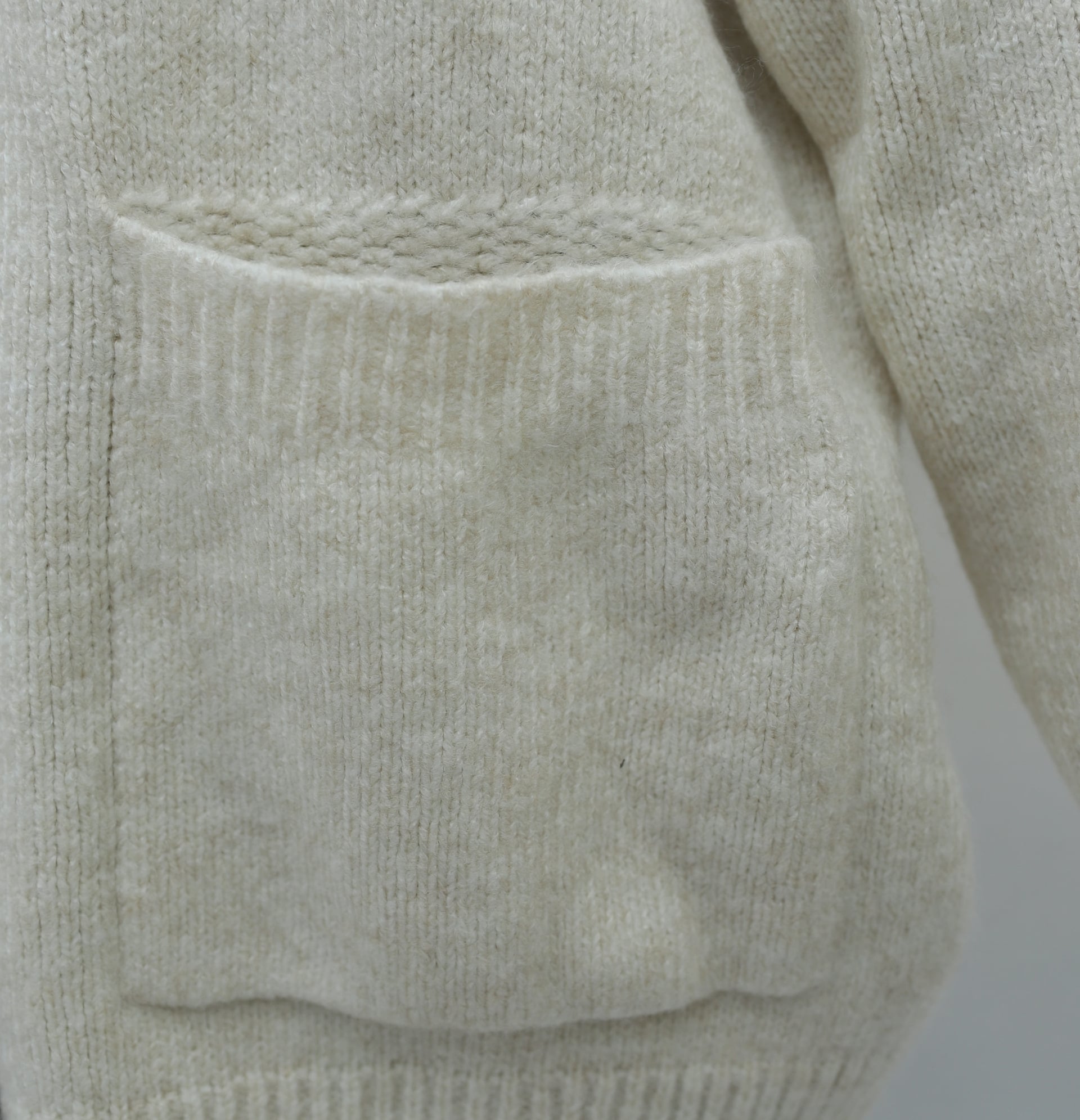 Cream Buttoned Slouchy Knit Cardigan with Pockets - Podyumplus - by Peralane - photo 7
