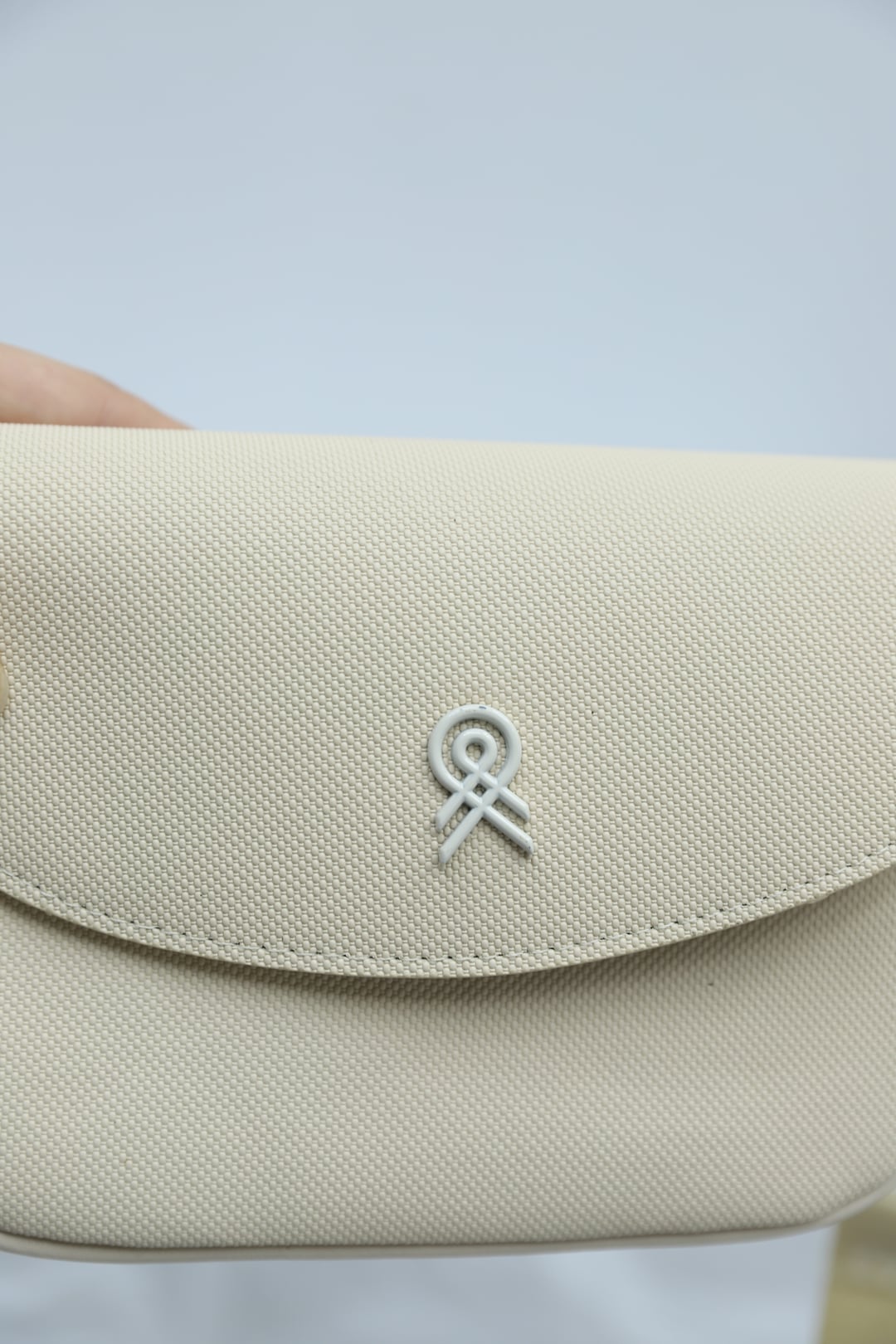 Flap Clasp Woven Strap Box Bag - Cream - Podyumplus - by Peralane - photo 3