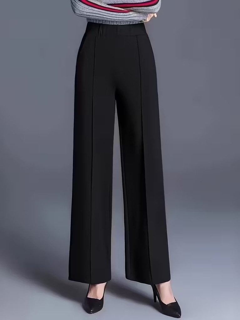 Women's High Waist Wide Leg Crepe Trousers - Janes - by Peralane - photo 2