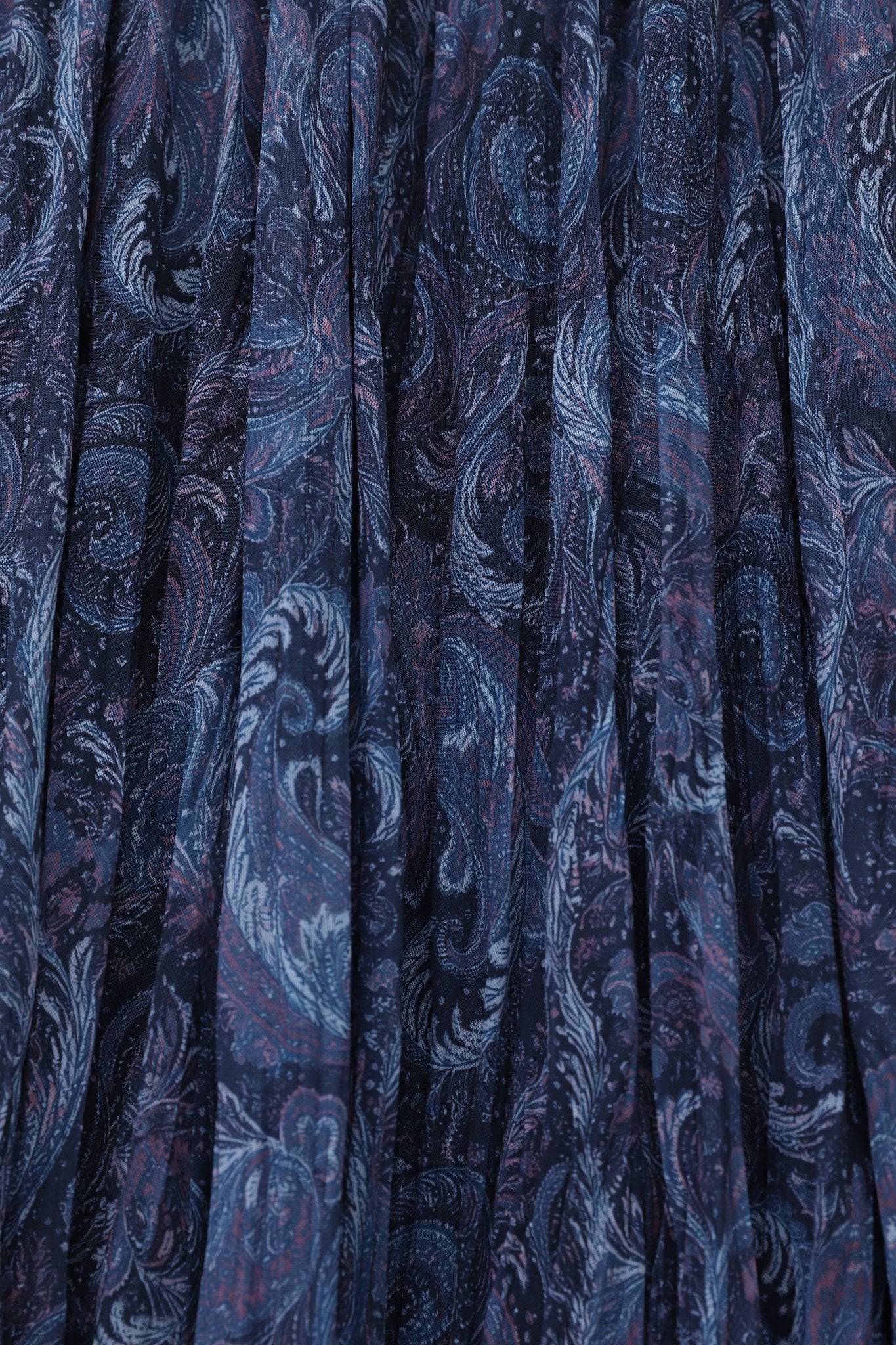 Asymmetric Lined Tulle Skirt with Mixed Print - Dark Blue - Podyumplus - by Peralane - photo 6