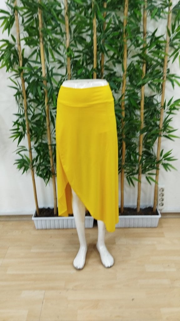 Women's Yellow Wrap Skirt with Pocket Detail and Inner Shorts - Janes - by Peralane - photo 4