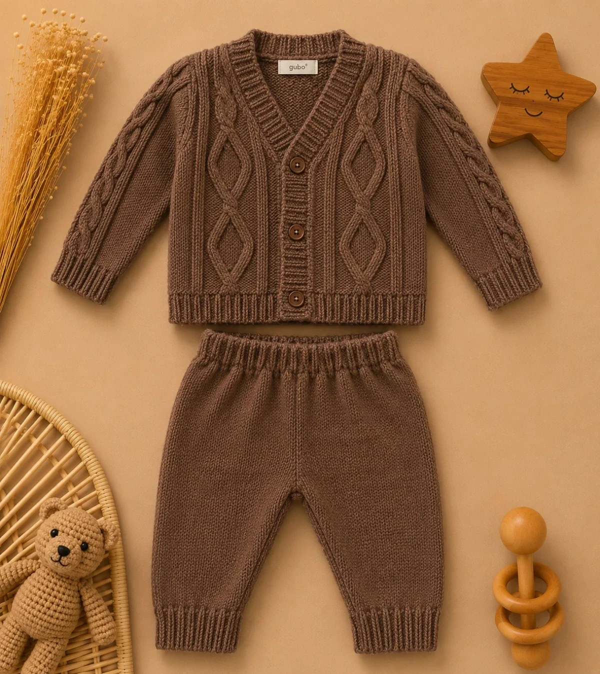 2-Piece Knitted Baby Set - 1191 - Has Bereket - by Peralane