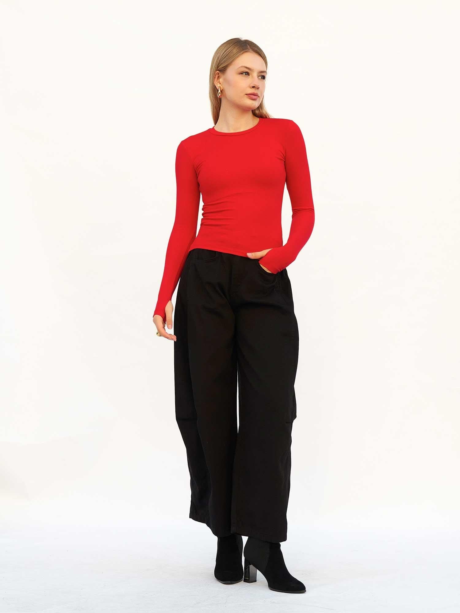 Curve Wide Leg Gabardine Trousers - Lefon - by Peralane - photo 2