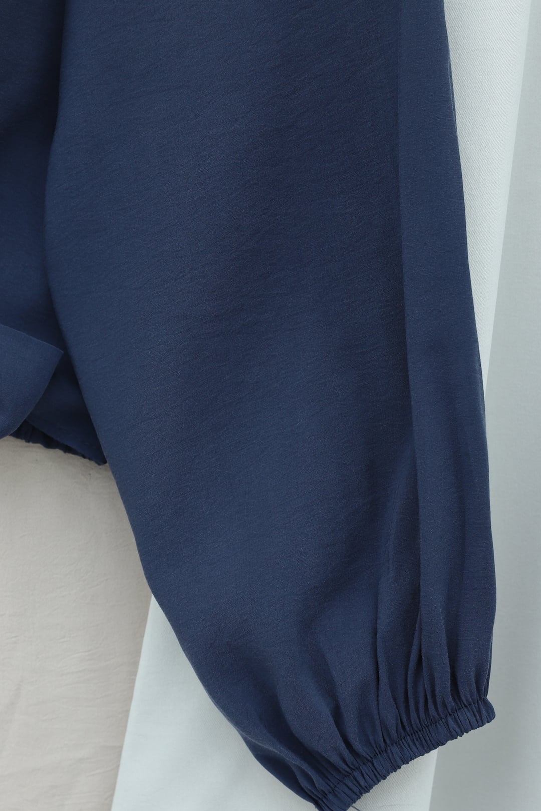 Navy Modal Blouse with Tie Hem and Elasticated Waist and Cuffs - Podyumplus - by Peralane - photo 4