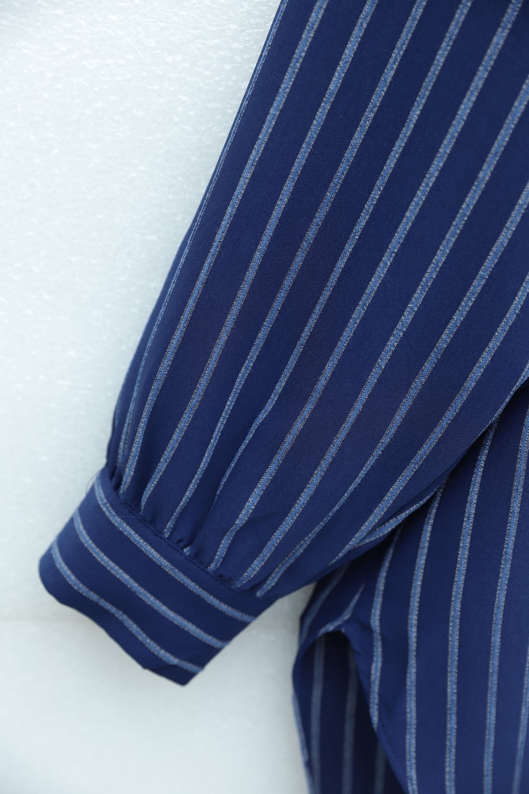 Striped Slit Casual Linda Blouse - Navy - Podyumplus - by Peralane - photo 6