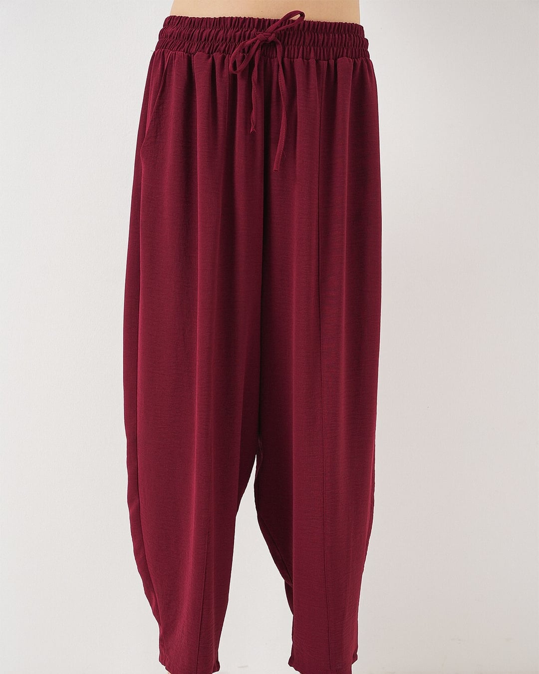 6591 Woven Salvar Trousers - Burgundy - Bigdart - by Peralane - photo 6