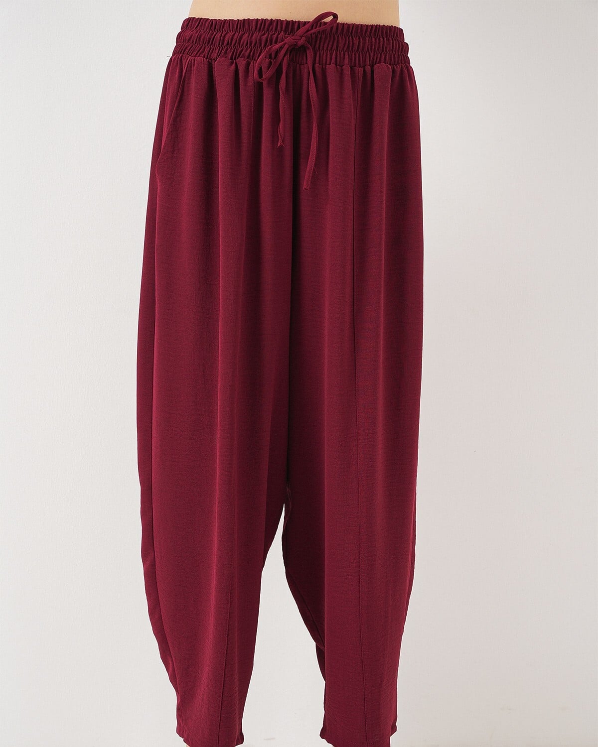 6591 Woven Salvar Trousers - Burgundy - Bigdart - by Peralane - photo 6