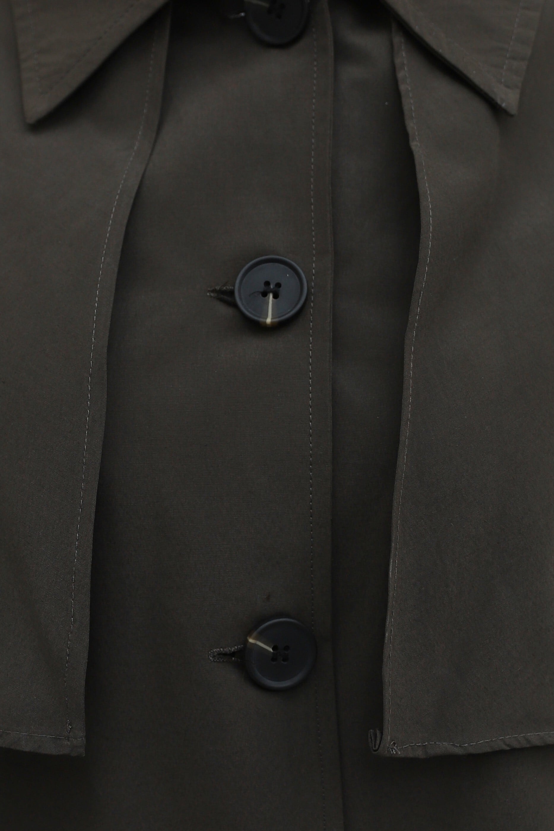 Women's Policotton Jacket with Epaulettes and Cape Detail - Dark Brown - Podyumplus - by Peralane - photo 8