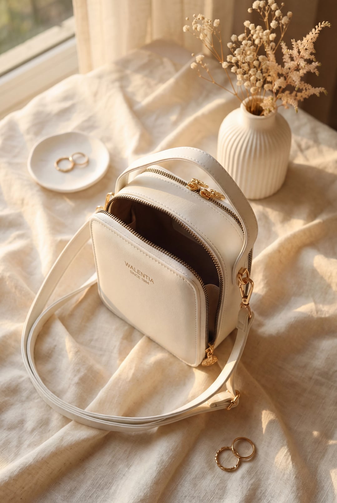 White Square Design Functional Mini Shoulder Bag - Podyumplus - by Peralane - photo 2