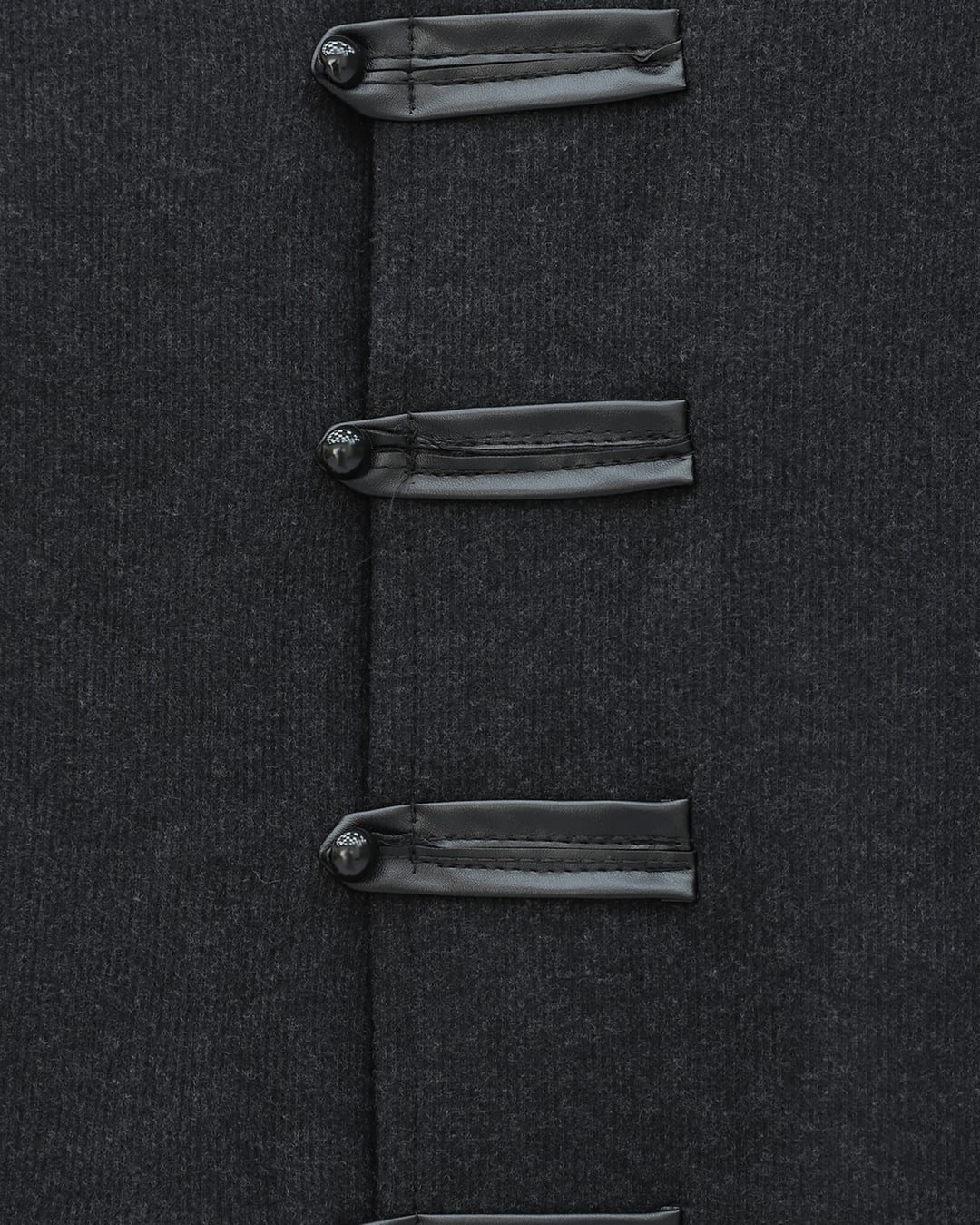 Leather Detail Button Front Skirt Suit in Anthracite - Podyumplus - by Peralane - photo 6