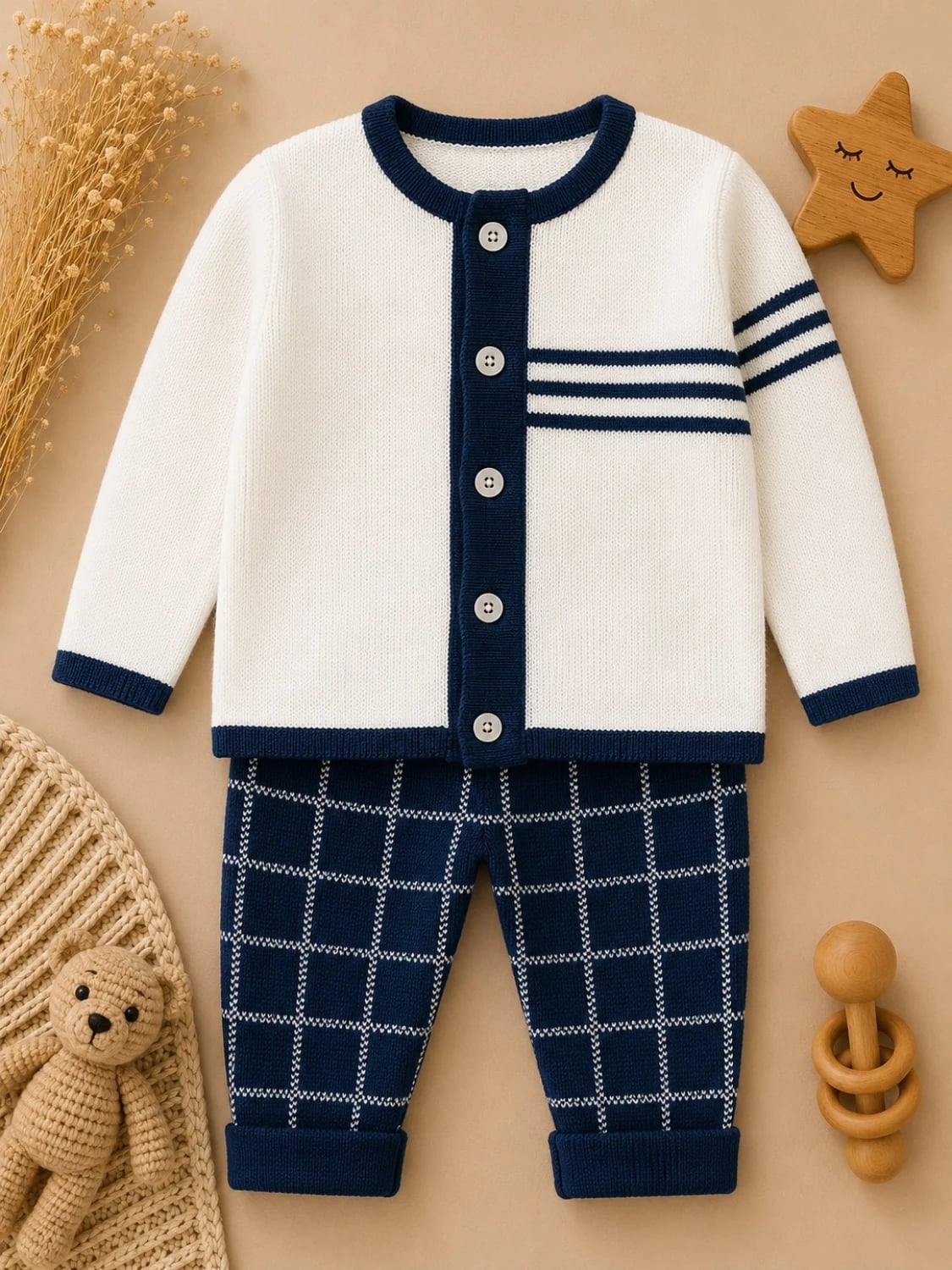 2-Piece Knitted Baby Set - 1190 - Has Bereket - by Peralane