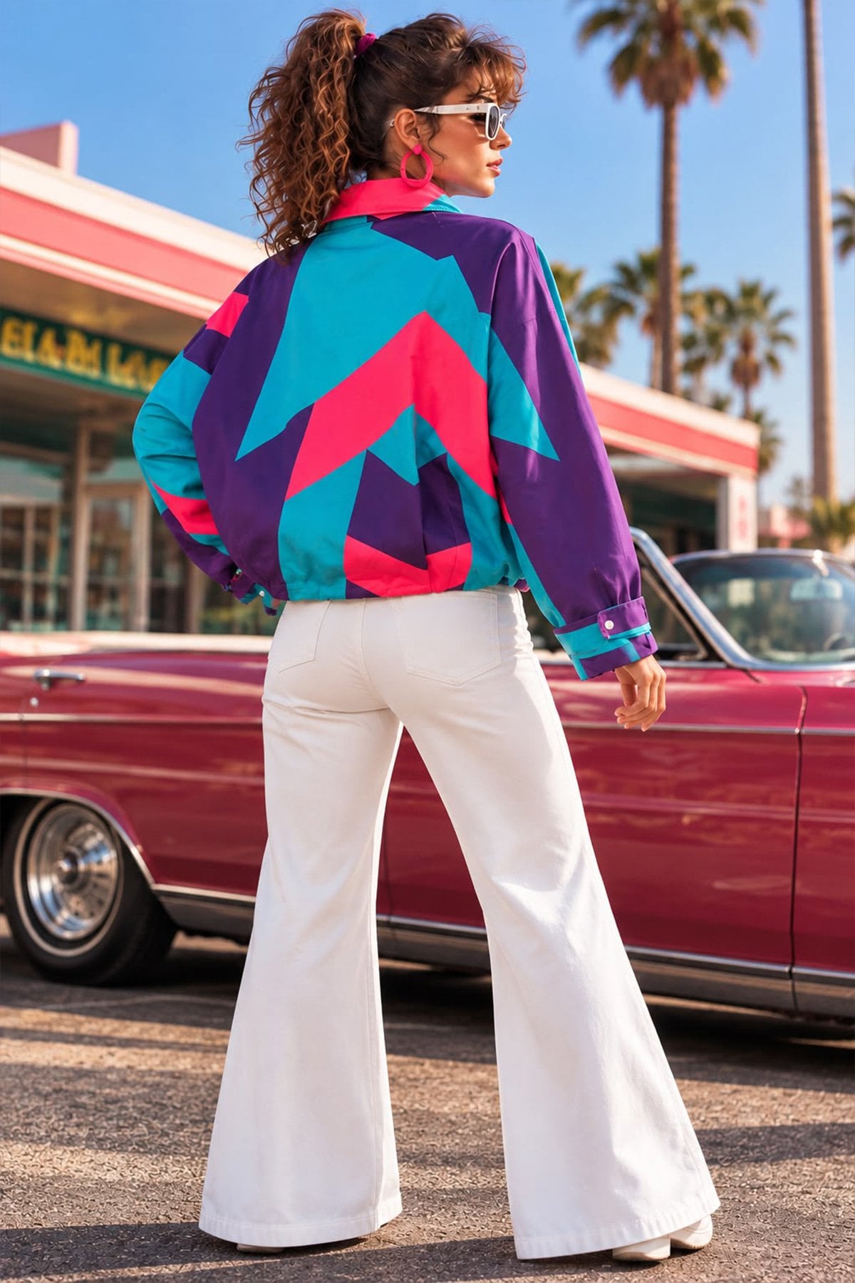 Women's Retro Patterned Zip-Up Jacket with Geometric Print - Bigdart - by Peralane - photo 3