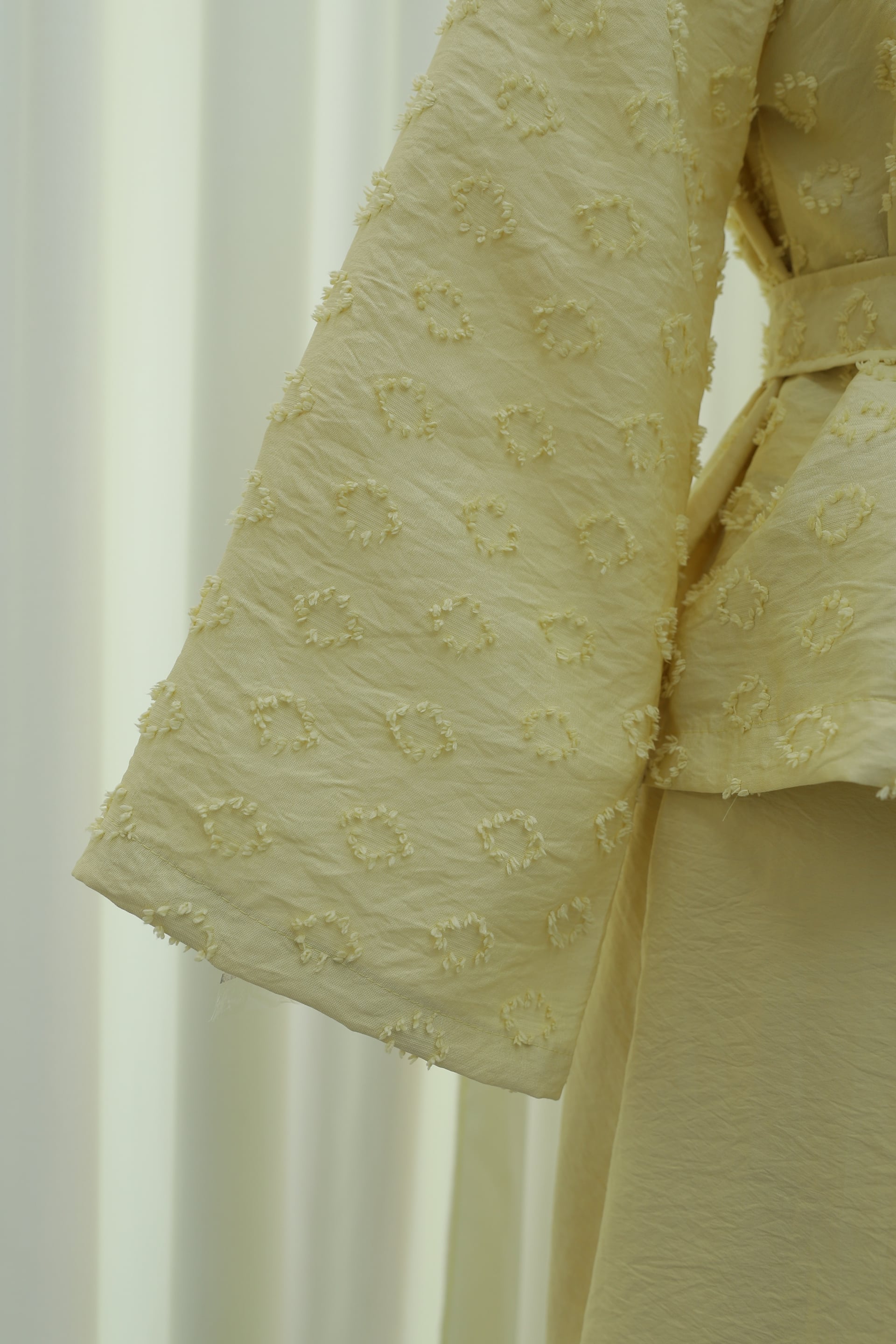 Yellow Jacquard Floral Two-Piece Set with Jacket and Skirt - Podyumplus - by Peralane - photo 8