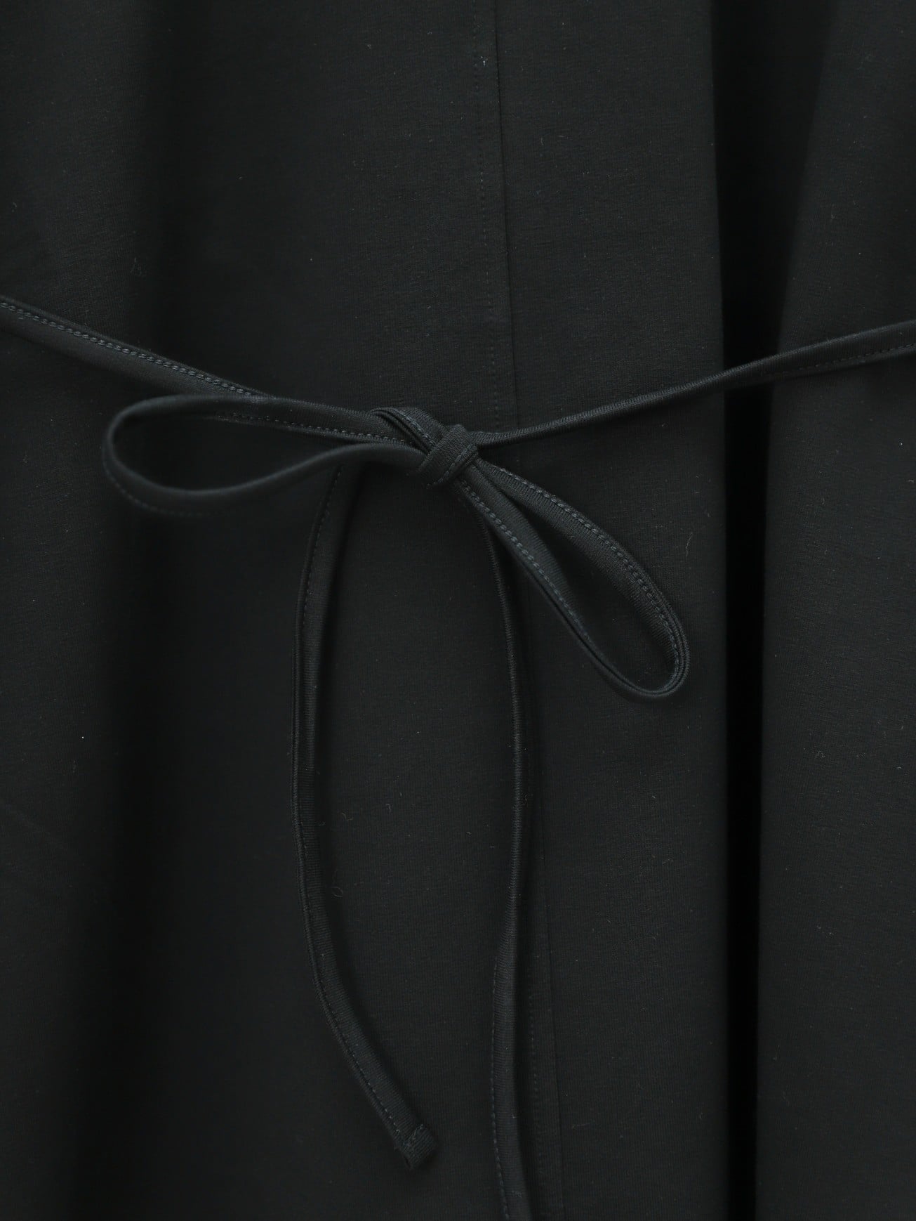 Stitched Detail Slit Tie-Waist Sweatshirt - Black - Podyumplus - by Peralane - photo 3