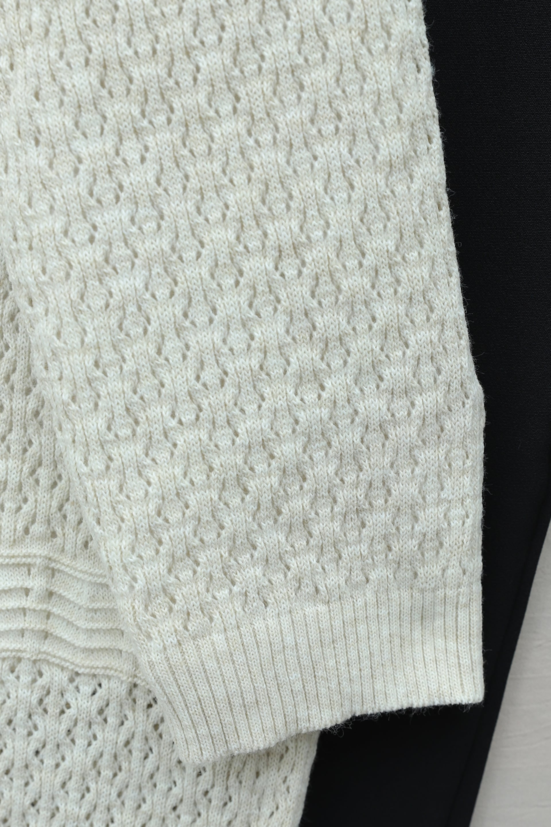 Ajurlu Wave Pattern Knit Cardigan - Stone - Podyumplus - by Peralane - photo 5