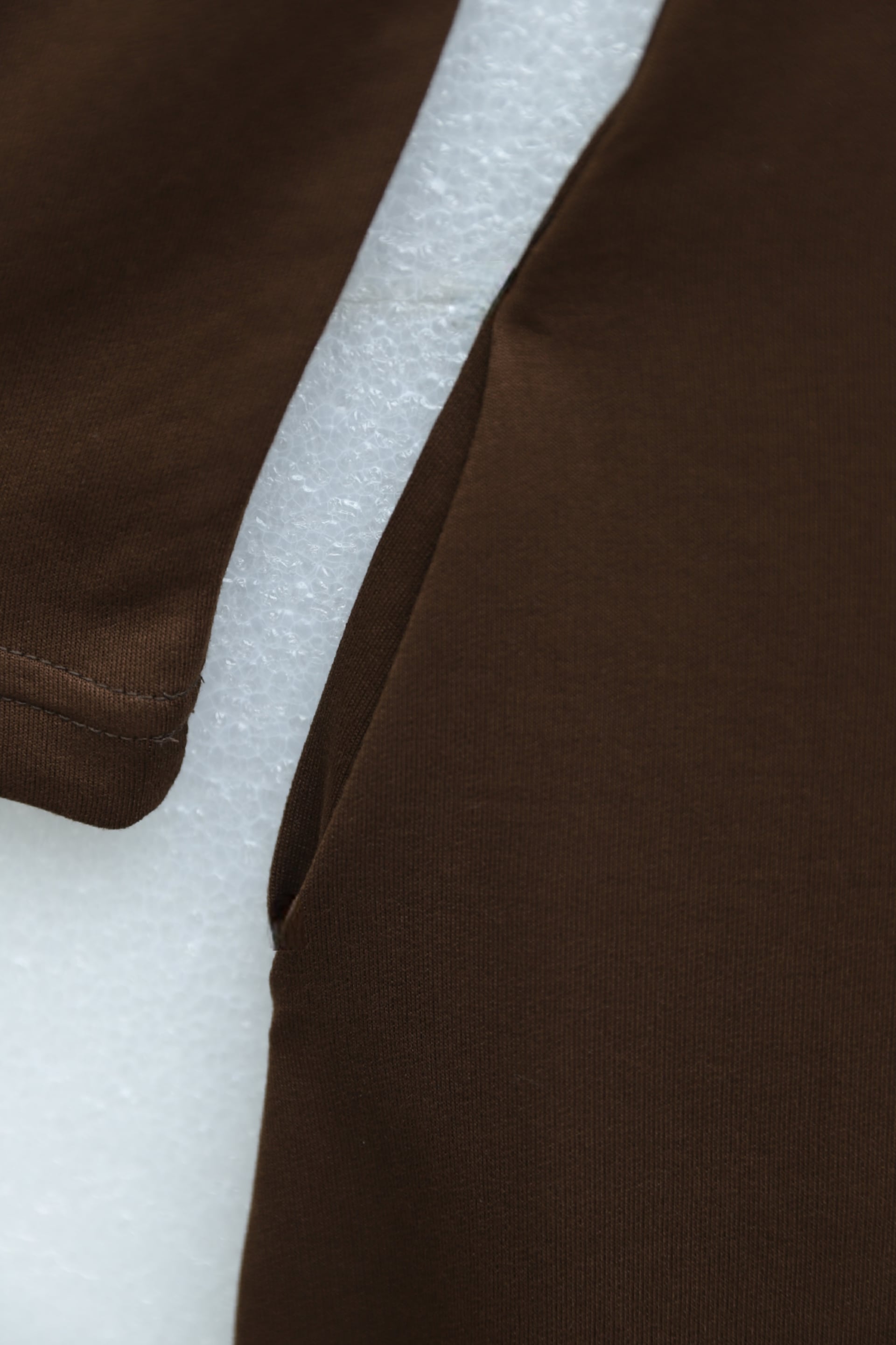 Half-Zip Long-Sleeve Shirt Collar Maxi Dress - Brown - Podyumplus - by Peralane - photo 9