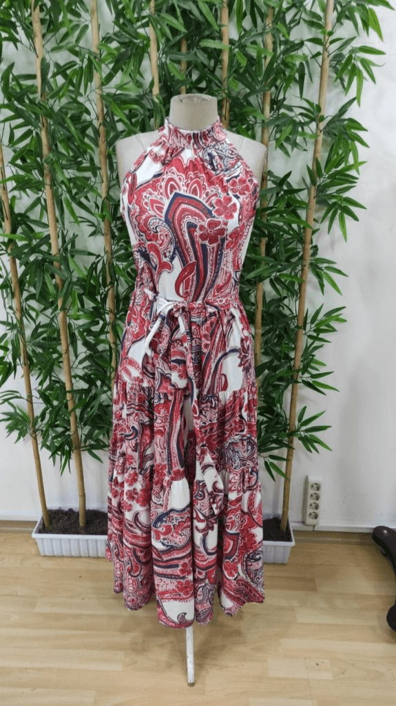 Women's Halter Neck Maxi Dress with Paisley Print - Janes - by Peralane - photo 4