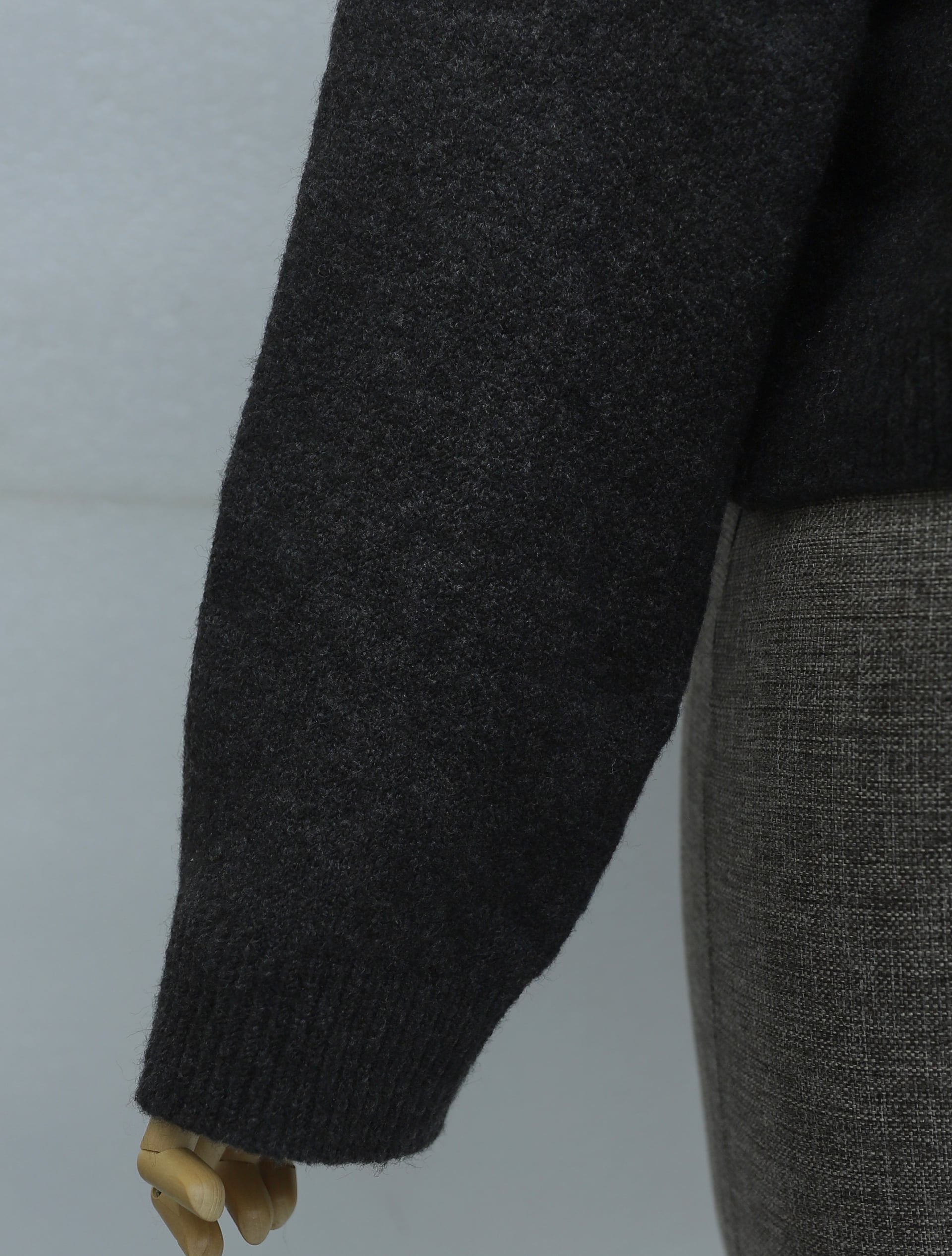 Double Pocket Shirt Collar Buttoned Knit Cardigan - Anthracite - Podyumplus - by Peralane - photo 6