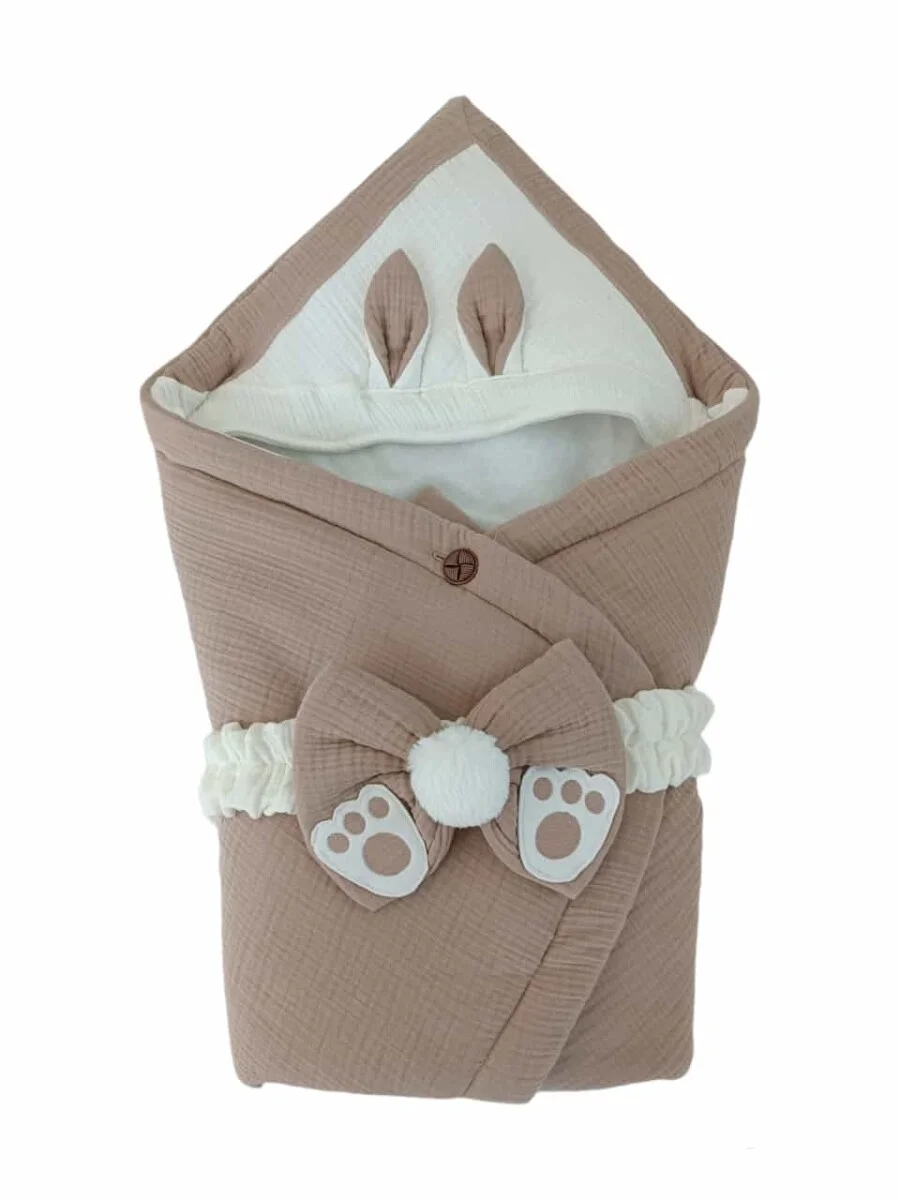 Baby Muslin Swaddle 0-18M 1074-45407 - Milk Coffee - Tomuycuk - by Peralane