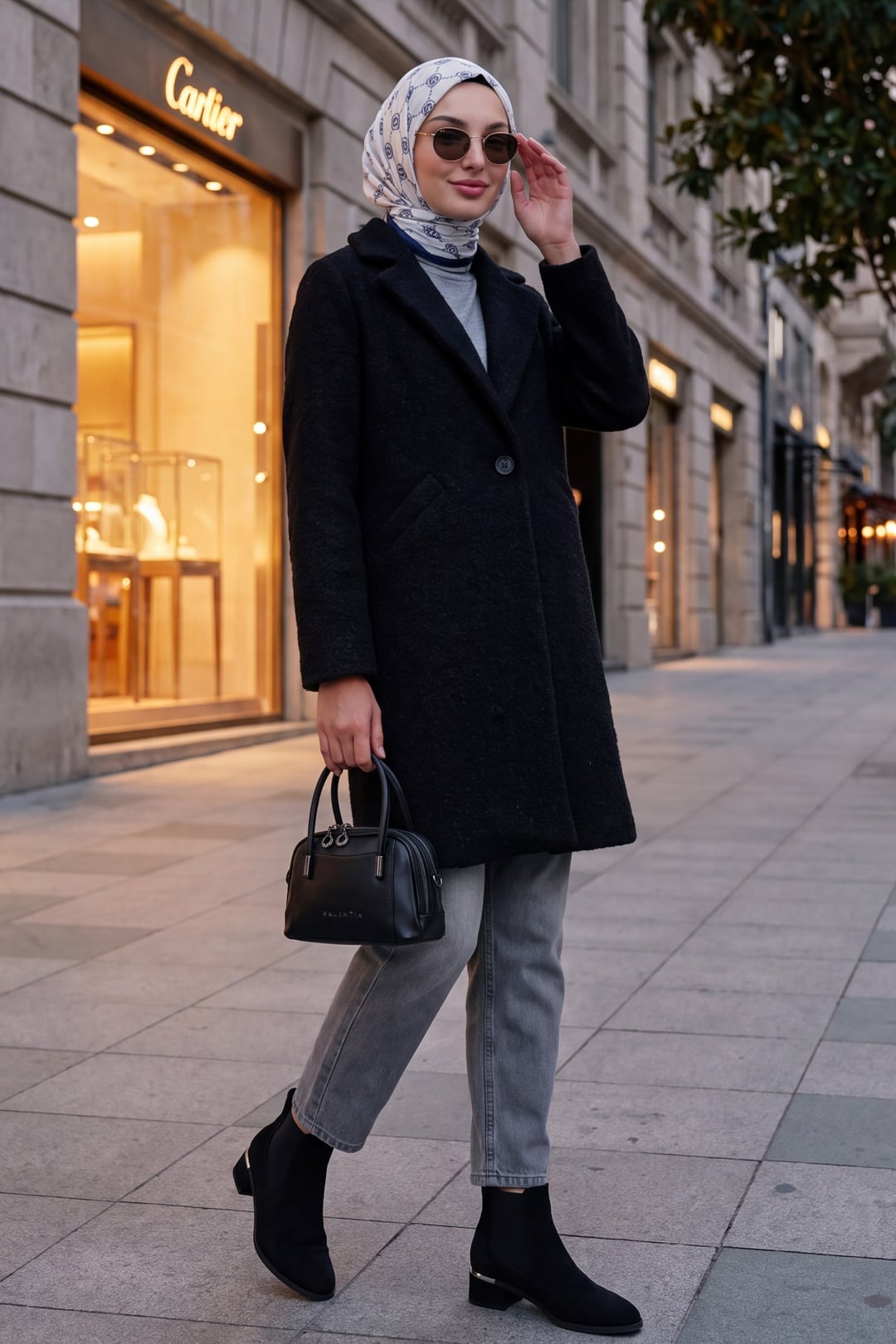 Oversize Boucle Coat - Black - Bigdart - by Peralane - photo 3