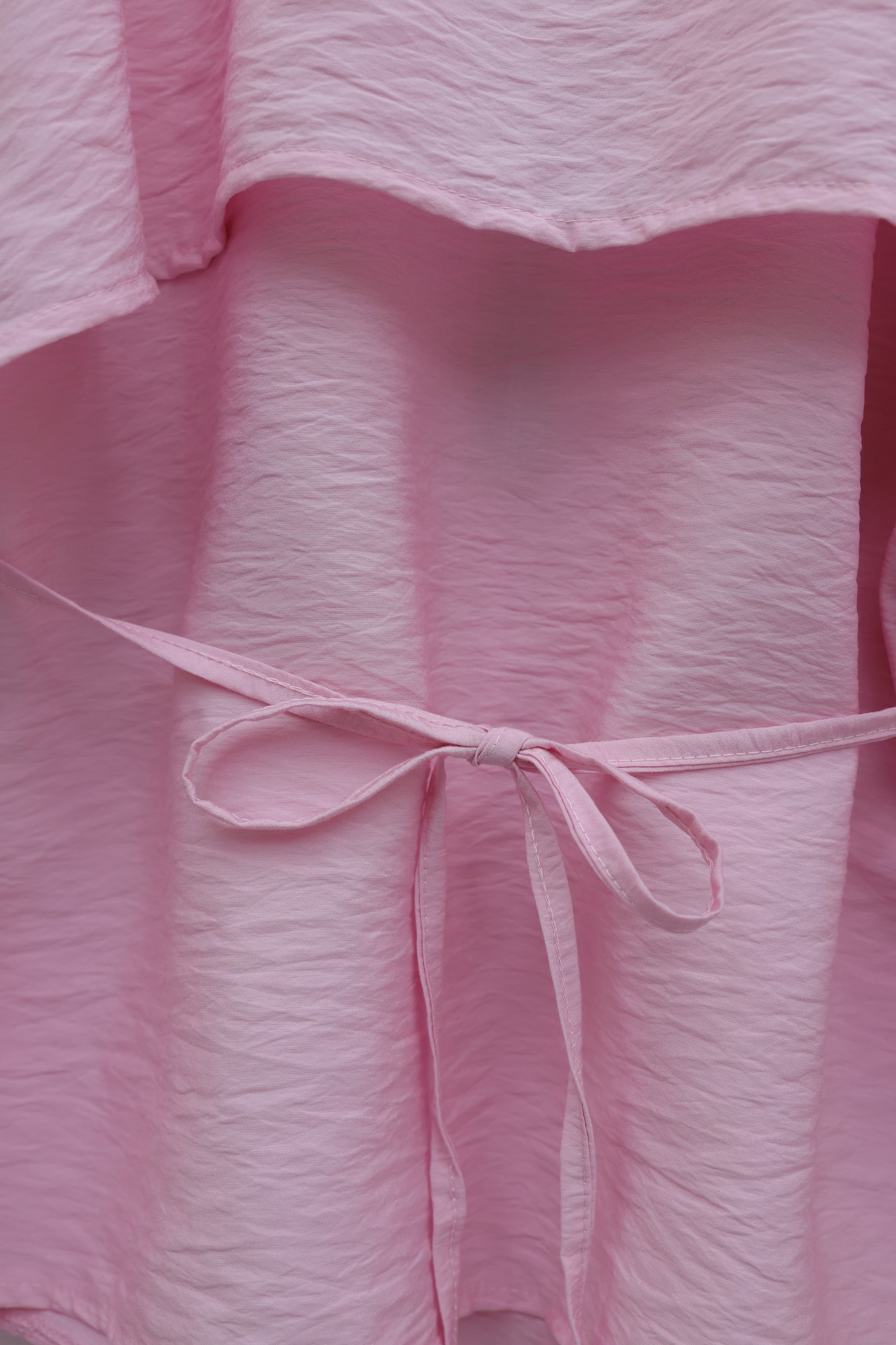 Cape Detail Tie Waist Skirt Set - Pink - Podyumplus - by Peralane - photo 4
